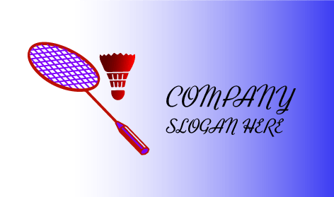Logotipo De Bádminton De Color Carmesí Intenso