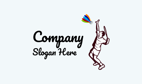 Logotipo De Bádminton De Flying Birdie