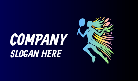 Logotipo De Bádminton De Colores Voladores