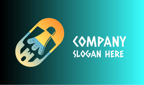 Logotipo De Bádminton Con Lanzadera En Degradado