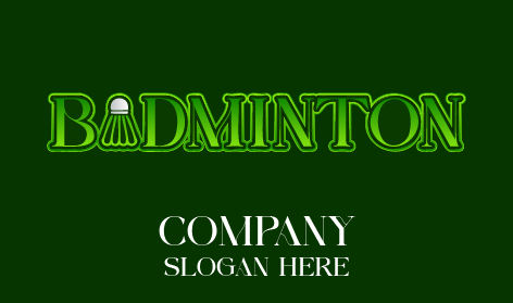 Logotipo Denominativo De Bádminton Verde