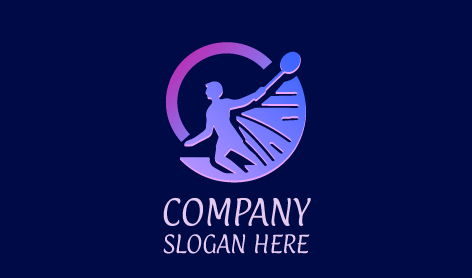 Logotipo De Bádminton De Deportista Apasionado