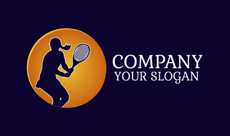 Logotipo De Un Apasionado Jugador De Bádminton