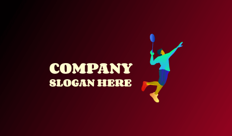Logotipo De Bádminton Jugador Preparada