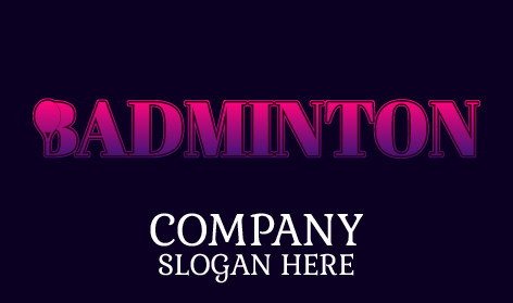 Logotipo Denominativo De Bádminton Morado