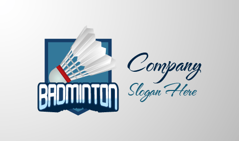 Logotipo Denominativo De Shuttlecock Badminton