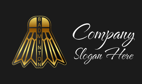 Logotipo Elegante De Peteca Para Badminton