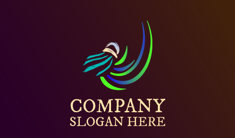 Logotipo De Bádminton Con Plumas Turquesas