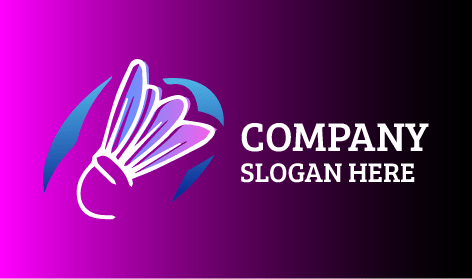 Logotipo De Bádminton De Contorno Blanco