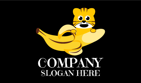 Adorable Cub Banana Logo