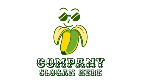 Cool Banana Fruit Logo