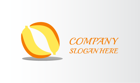 Gradient Banana Fruit Logo