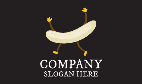 Happily Running Banana Logo