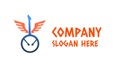 Logotipo De La Banda De Baquetas Con Alas De Águila