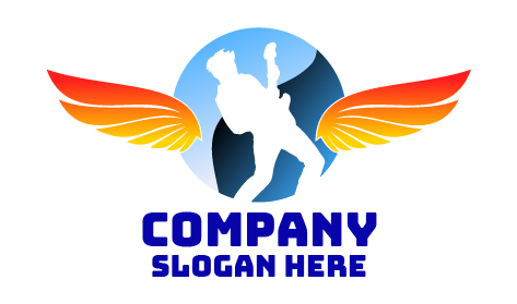 Energetic Music Band Guitarist Logo