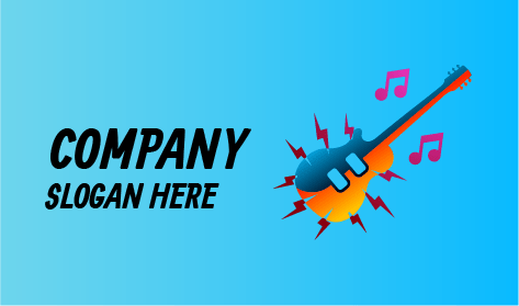Logotipo De Banda De Guitarra Rítmica Dura