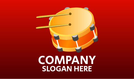 Logotipo De Banda De Bombo Pesado