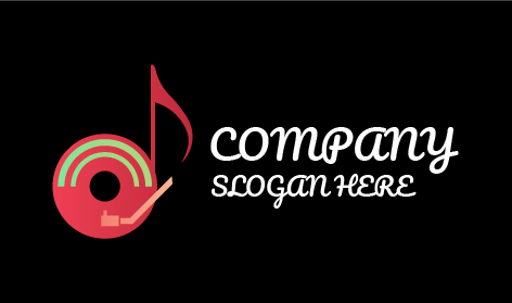 Rotes Musiknoten Logo
