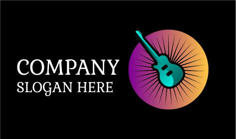 Logo Musicale Per Chitarra Rotonda