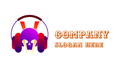 Logo Musik Headphone Tengkorak