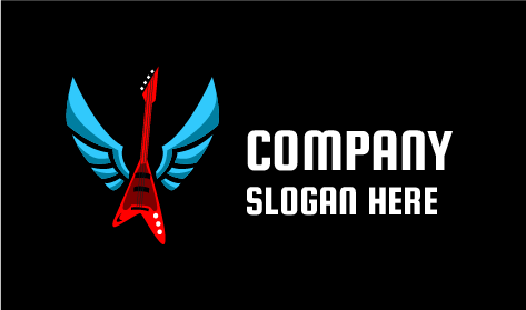 Flügelgitarren-musik-logo