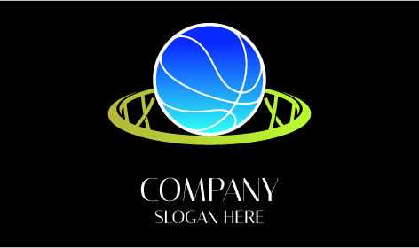 Logotipo Do Anel De Basquete