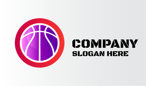 Logotipo Circular De Basquete