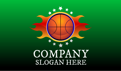 Flamy Gradient Basketball Logo