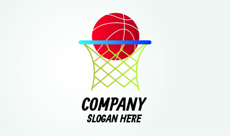 Logotipo De Basquete Líquido Verde Papagaio