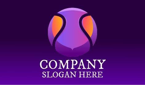 Logo Bola Basket Olahraga Ungu