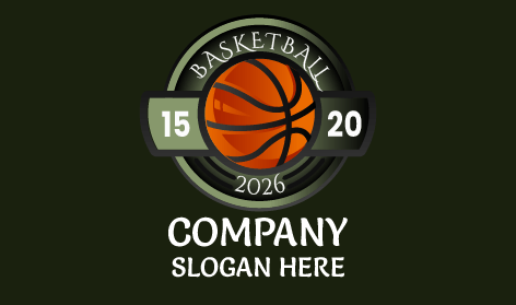 Vintage Stil Basketbol Rozeti Logosu