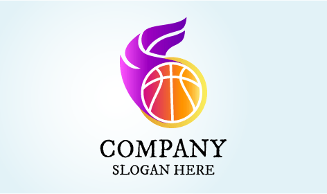 Yellow Basketball Logo