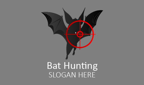 Black Bat Hunting Logo