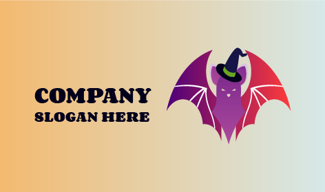 Classic Witch Hat Bat Logo