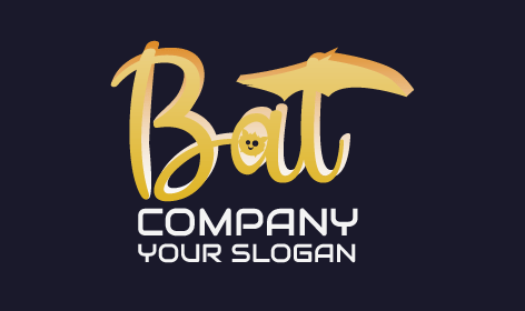 Cool Yellow Bat Logo