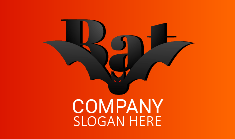 Creative Black Bat Logo