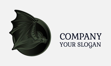 Mysterious Black Bat Logo