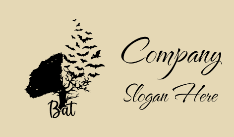 Mystical Forest Bat Logo