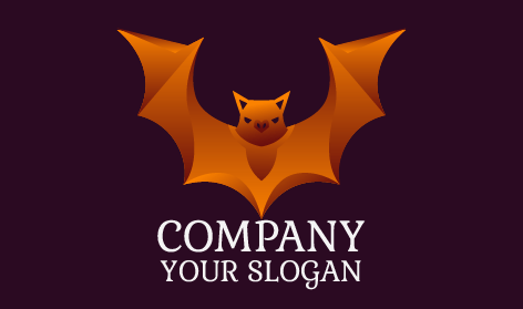 Scary Bronze Bat Logo