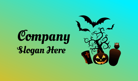 Spooky Tree Bat Logo