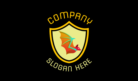 Yellow Shield Bat Logo