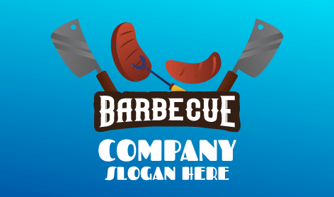 Logo De Hachoir À Viande Et De Barbecue