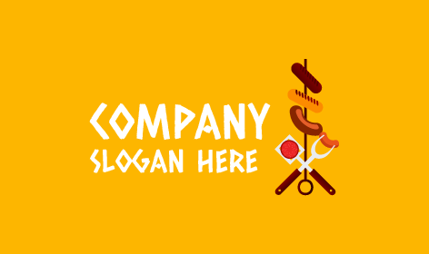 Logo De Brochette De Saucisses, Steak Et Barbecue