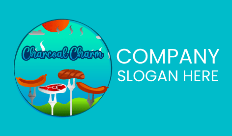 Logotipo De Barbacoa Con Sabor Salado