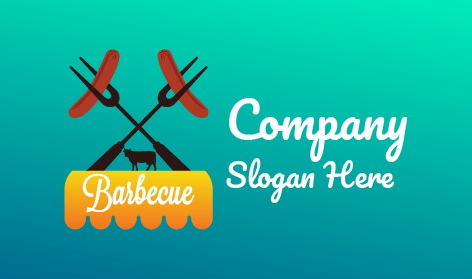 Logo De Planche À Barbecue Jaune