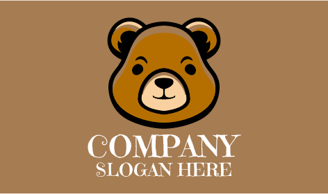 Beige Mascot Wild Bear Logo