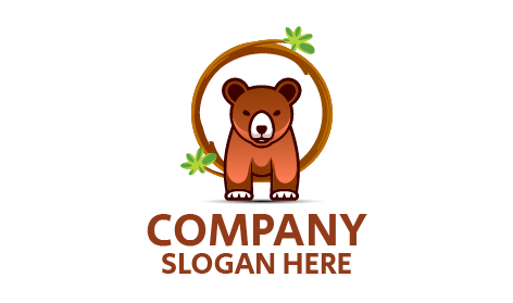 Logotipo De Oso Salvaje Carismático