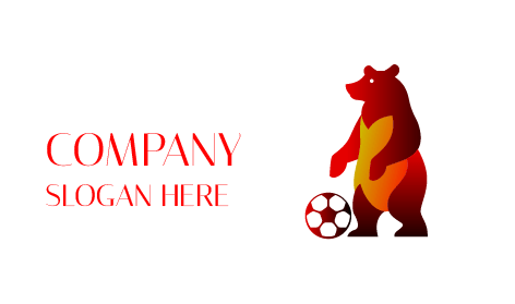 Football Playing Bear Logo