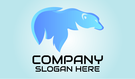 Ice Bear Silhouette Logo