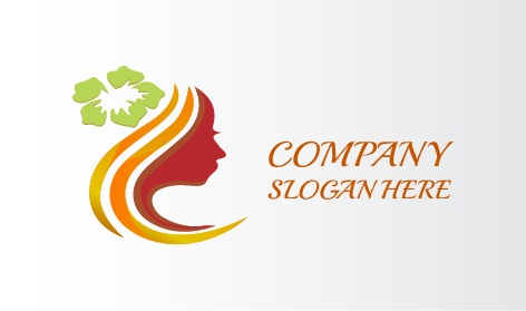 Logotipo De Salón De Belleza Con Trenzas Degradadas